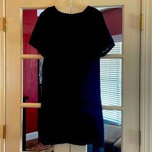 LOFT Black on Black Textured Dress